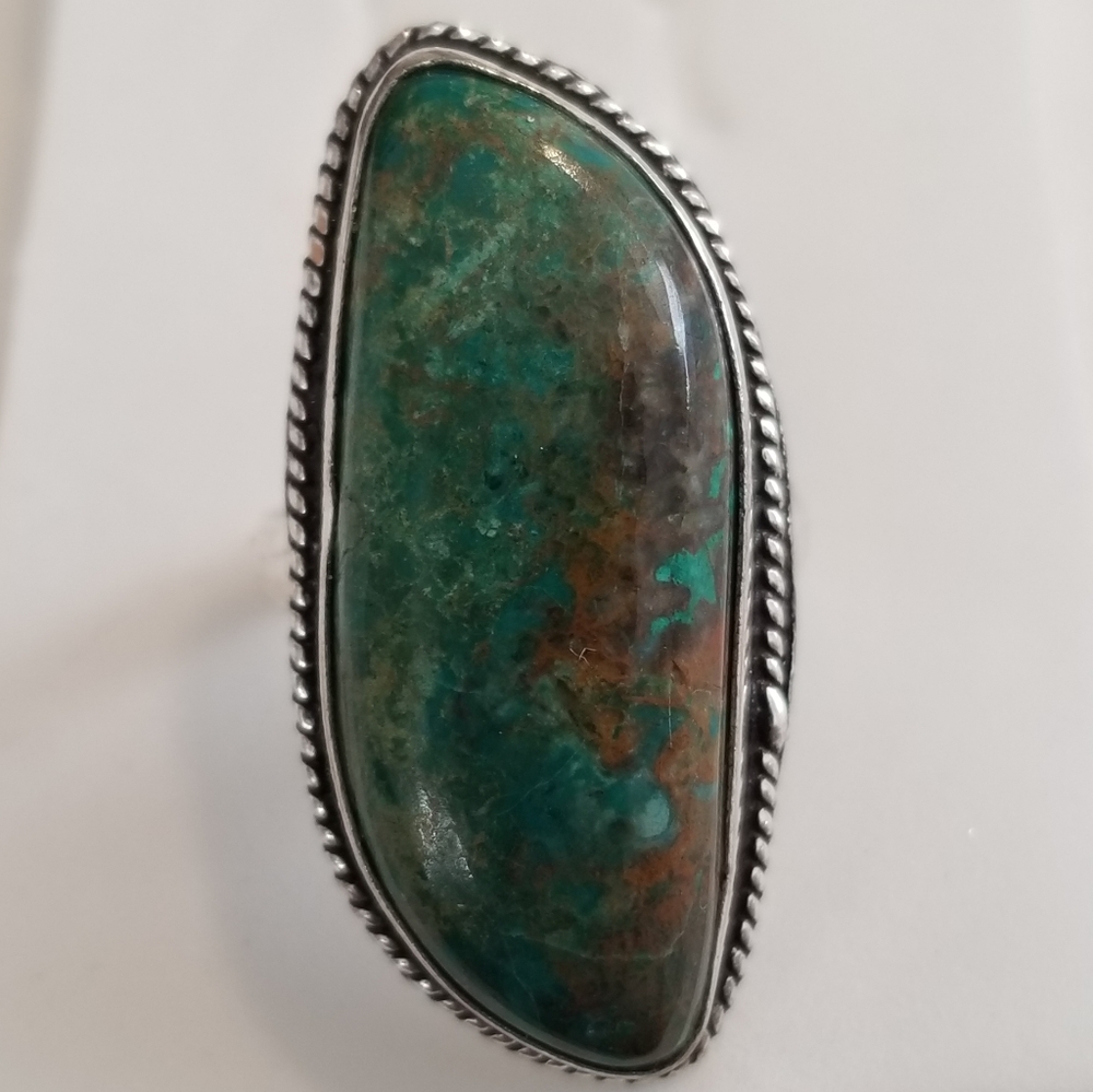 *Vintage Chrysocolla Silver Ring